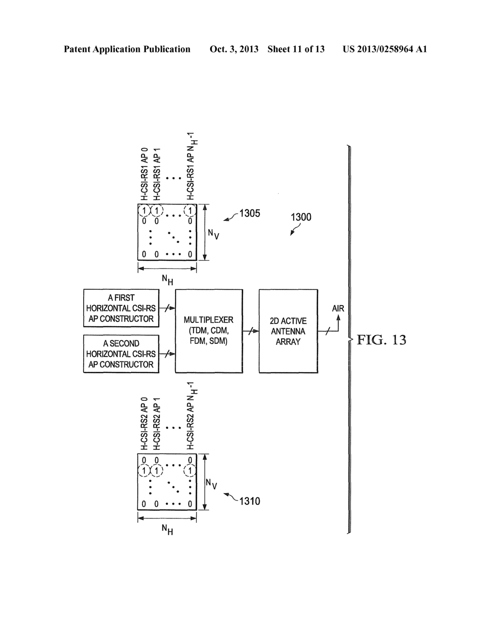 APPARATUS AND METHOD FOR CHANNEL-STATE-INFORMATION PILOT DESIGN FOR AN     ADVANCED WIRELESS NETWORK - diagram, schematic, and image 12