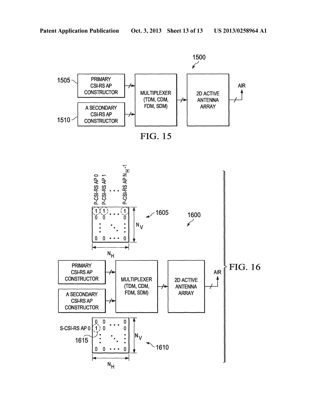 APPARATUS AND METHOD FOR CHANNEL-STATE-INFORMATION PILOT DESIGN FOR AN     ADVANCED WIRELESS NETWORK - diagram, schematic, and image 14