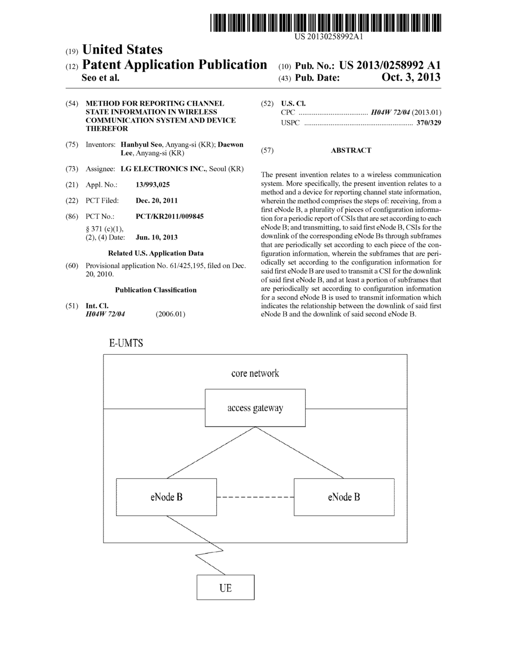 METHOD FOR REPORTING CHANNEL STATE INFORMATION IN WIRELESS COMMUNICATION     SYSTEM AND DEVICE THEREFOR - diagram, schematic, and image 01