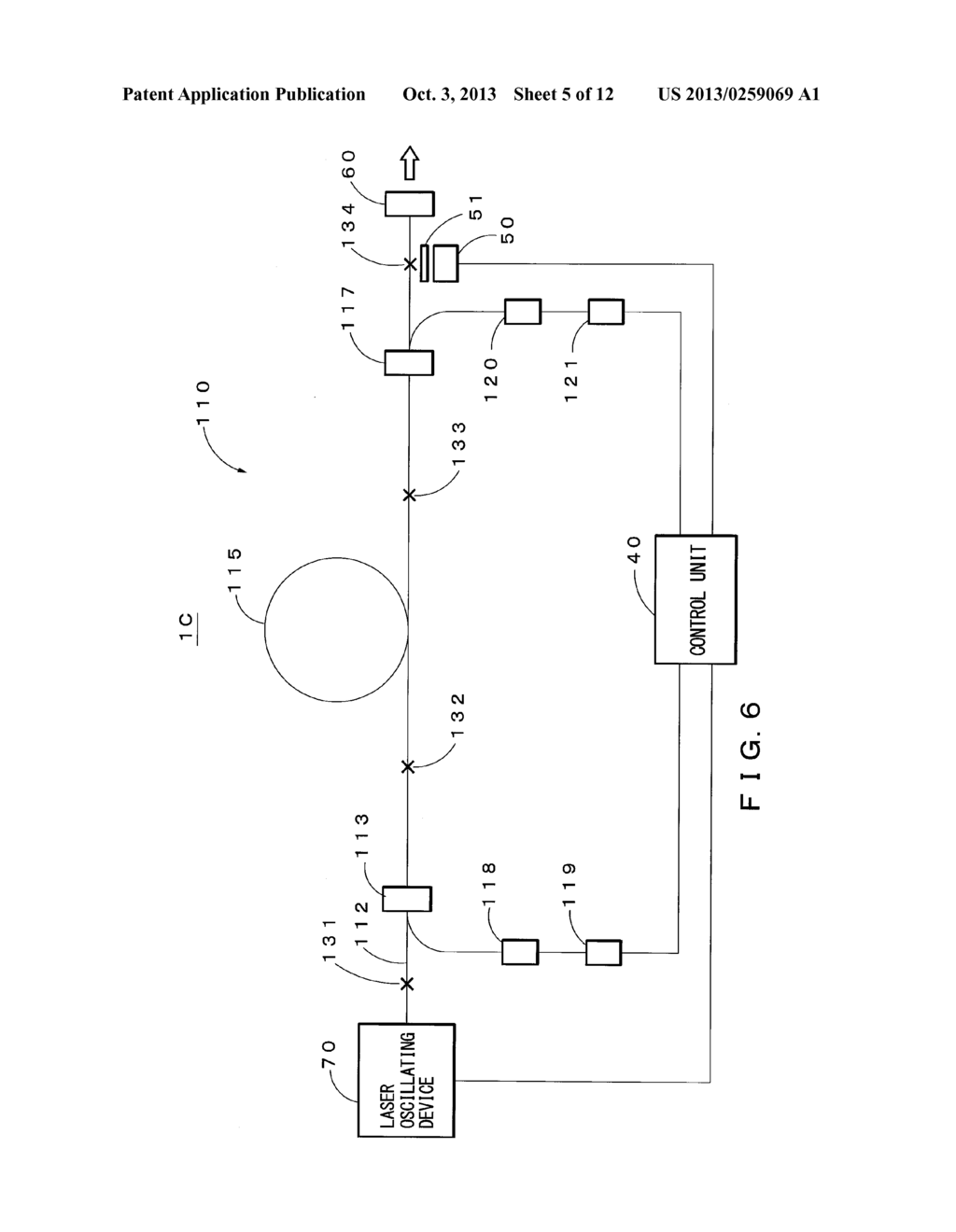 FIBER LASER APPARATUS AND METHOD OF DETECTING FAILURE OF FIBER LASER     APPARATUS - diagram, schematic, and image 06