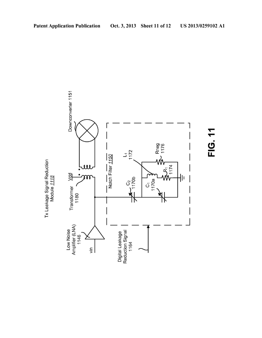 TUNABLE NOTCH FILTER USING FEEDBACK THROUGH AN EXISTING FEEDBACK RECEIVER - diagram, schematic, and image 12