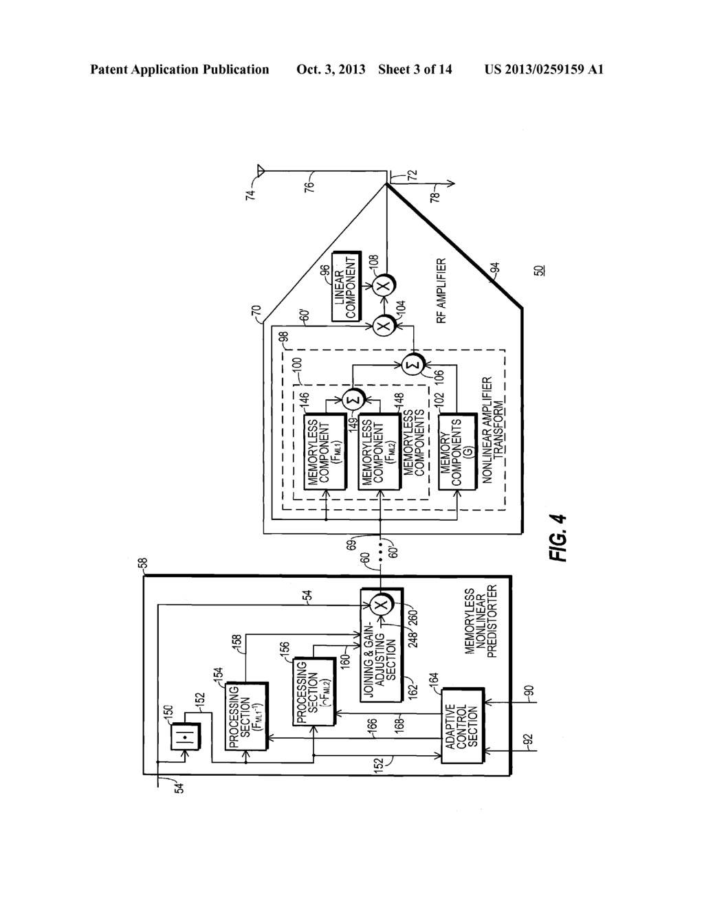 TRANSMITTER LINEARIZED IN RESPONSE TO DERIVATIVE SIGNAL AND METHOD     THEREFOR - diagram, schematic, and image 04