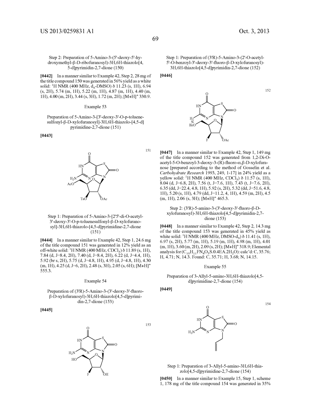 3,5-Disubstituted and 3,5,7-Trisubstituted-3H-Oxazolo and     3H-Thiazolo[4,5-d]pyrimidin-2-one Compounds and Prodrugs Thereof - diagram, schematic, and image 72