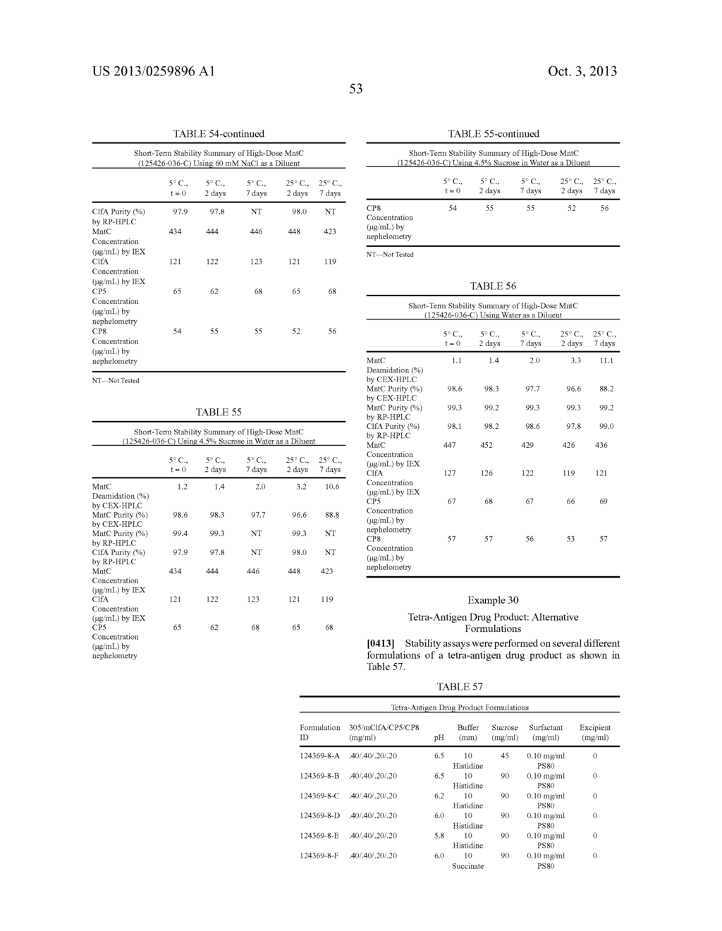 Stable Immunogenic Compositions of Staphylococcus Aureus Antigens - diagram, schematic, and image 159