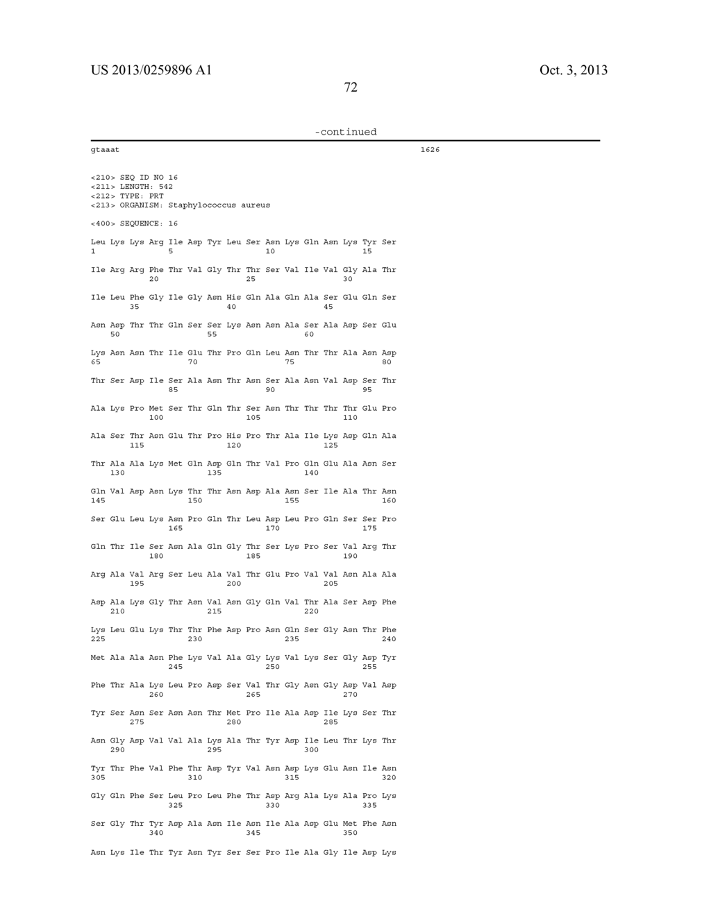 Stable Immunogenic Compositions of Staphylococcus Aureus Antigens - diagram, schematic, and image 178