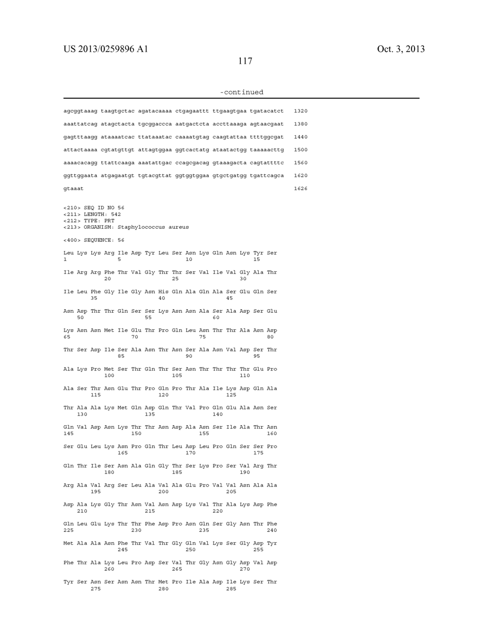 Stable Immunogenic Compositions of Staphylococcus Aureus Antigens - diagram, schematic, and image 223