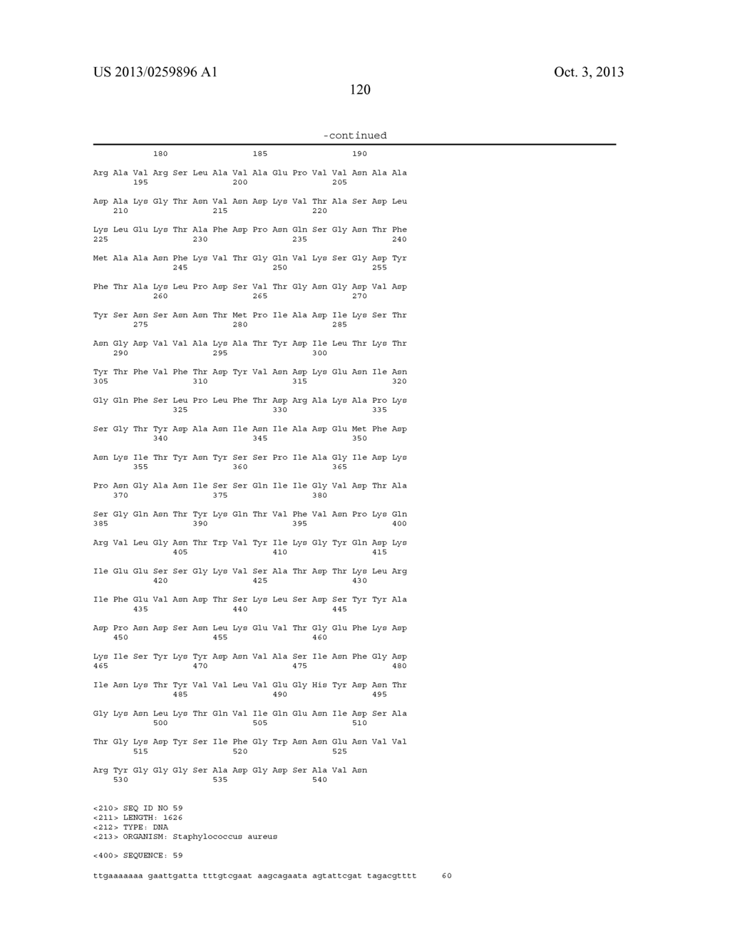 Stable Immunogenic Compositions of Staphylococcus Aureus Antigens - diagram, schematic, and image 226