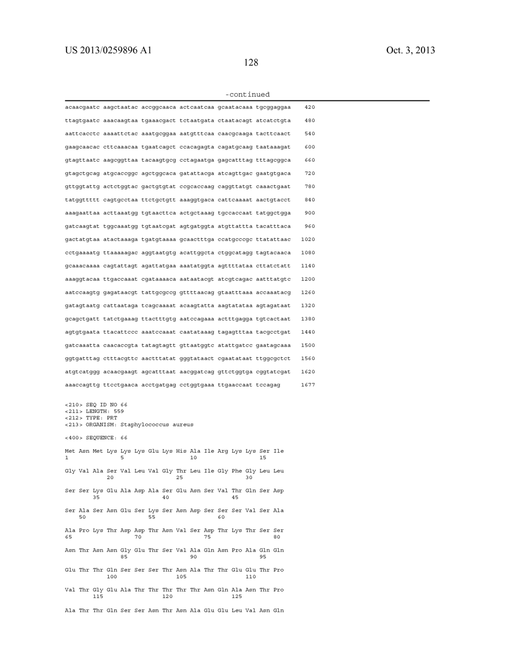 Stable Immunogenic Compositions of Staphylococcus Aureus Antigens - diagram, schematic, and image 234