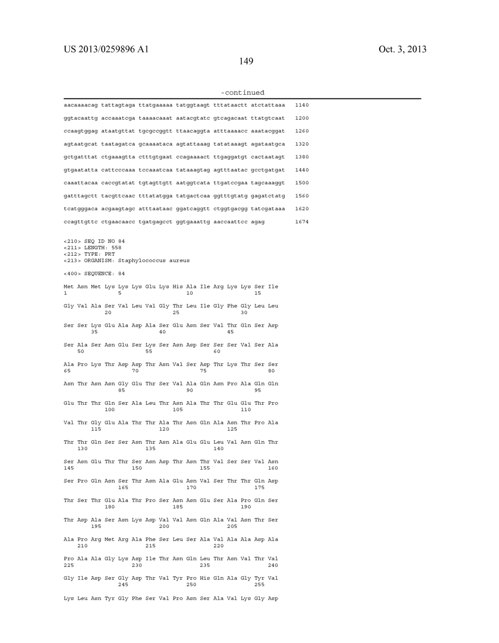 Stable Immunogenic Compositions of Staphylococcus Aureus Antigens - diagram, schematic, and image 255