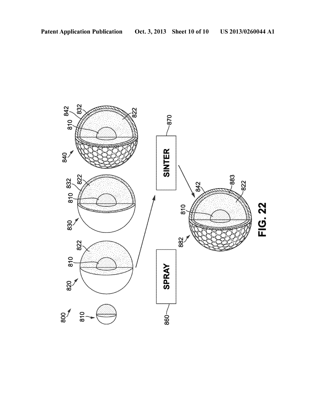 METHOD OF MAKING GOLF BALL WITH THERMAL SPRAYED LAYER - diagram, schematic, and image 11