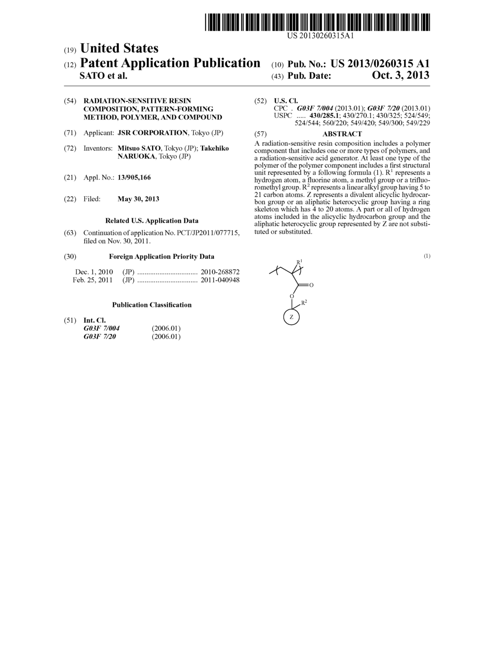 RADIATION-SENSITIVE RESIN COMPOSITION, PATTERN-FORMING METHOD, POLYMER,     AND COMPOUND - diagram, schematic, and image 01