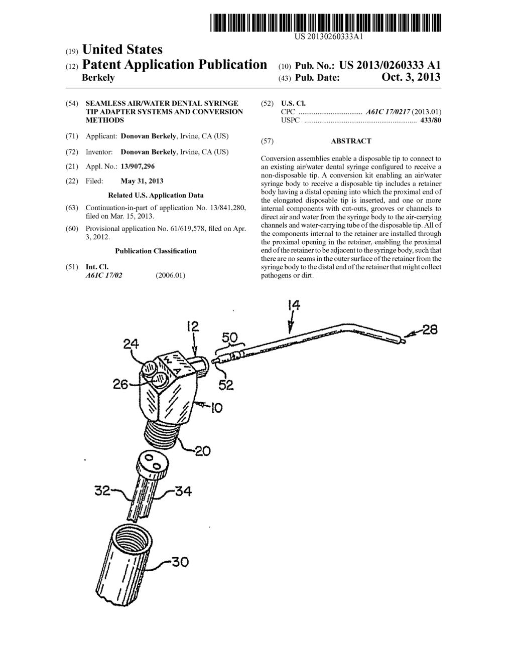 SEAMLESS AIR/WATER DENTAL SYRINGE TIP ADAPTER SYSTEMS AND CONVERSION     METHODS - diagram, schematic, and image 01