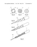 Endodontic instrument, the active portion of which has a slot forming a     passage for a fluid. diagram and image