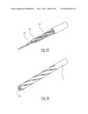 Endodontic instrument, the active portion of which has a slot forming a     passage for a fluid. diagram and image