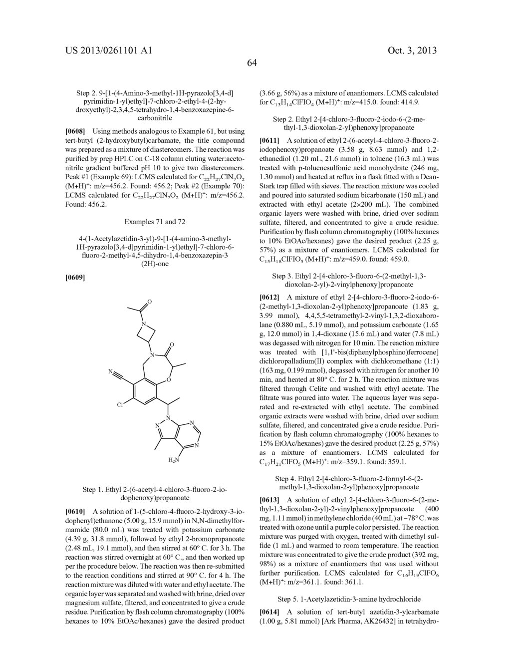 BICYCLIC AZAHETEROCYCLOBENZYLAMINES AS PI3K INHIBITORS - diagram, schematic, and image 65