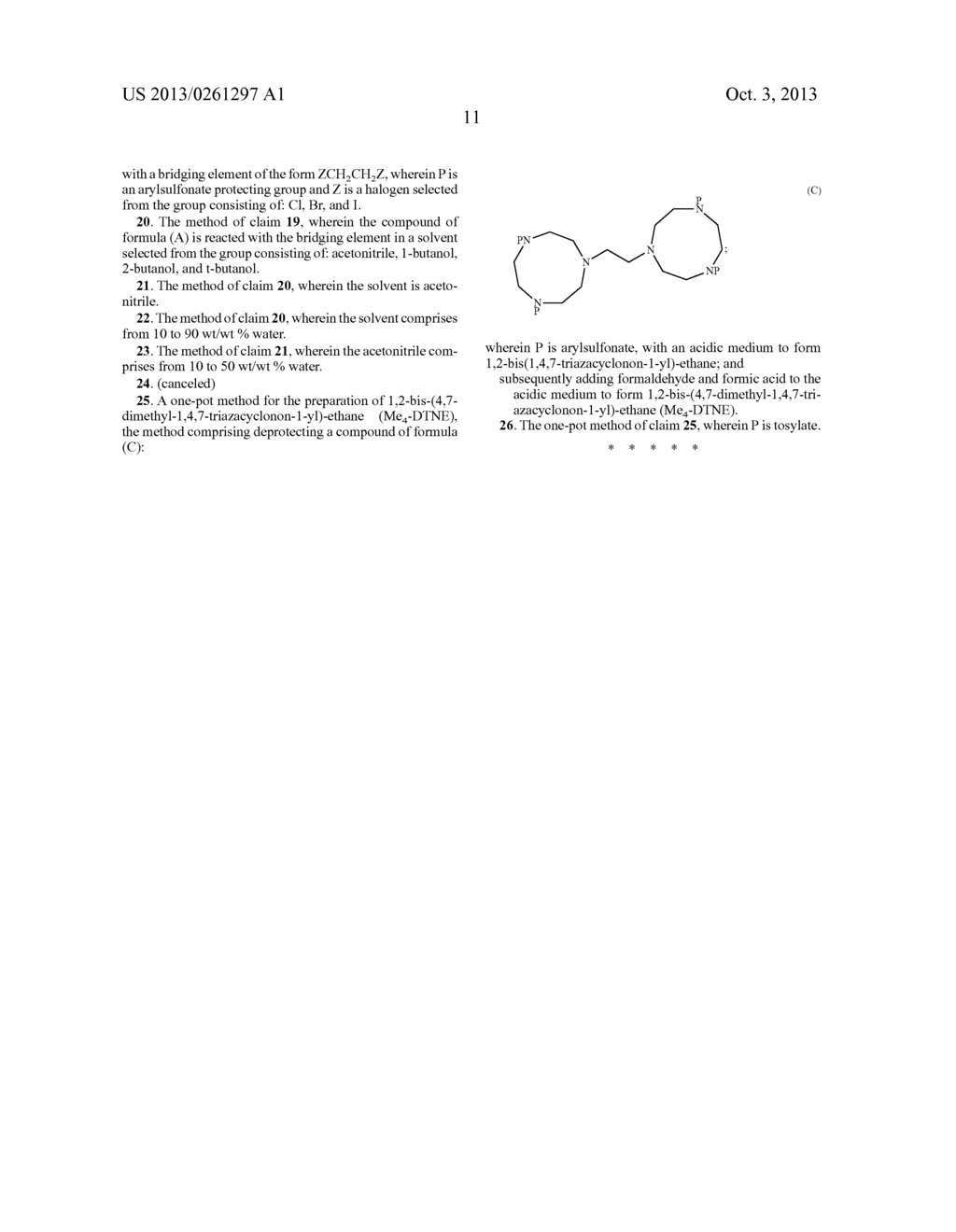 1,2-BIS-(4,7-DIMETHYL-1,4,7-TRIAZACYCLONON-1-YL)-ETHANE AND INTERMEDIATE     FOR THE SYNTHESIS OF SAME - diagram, schematic, and image 12