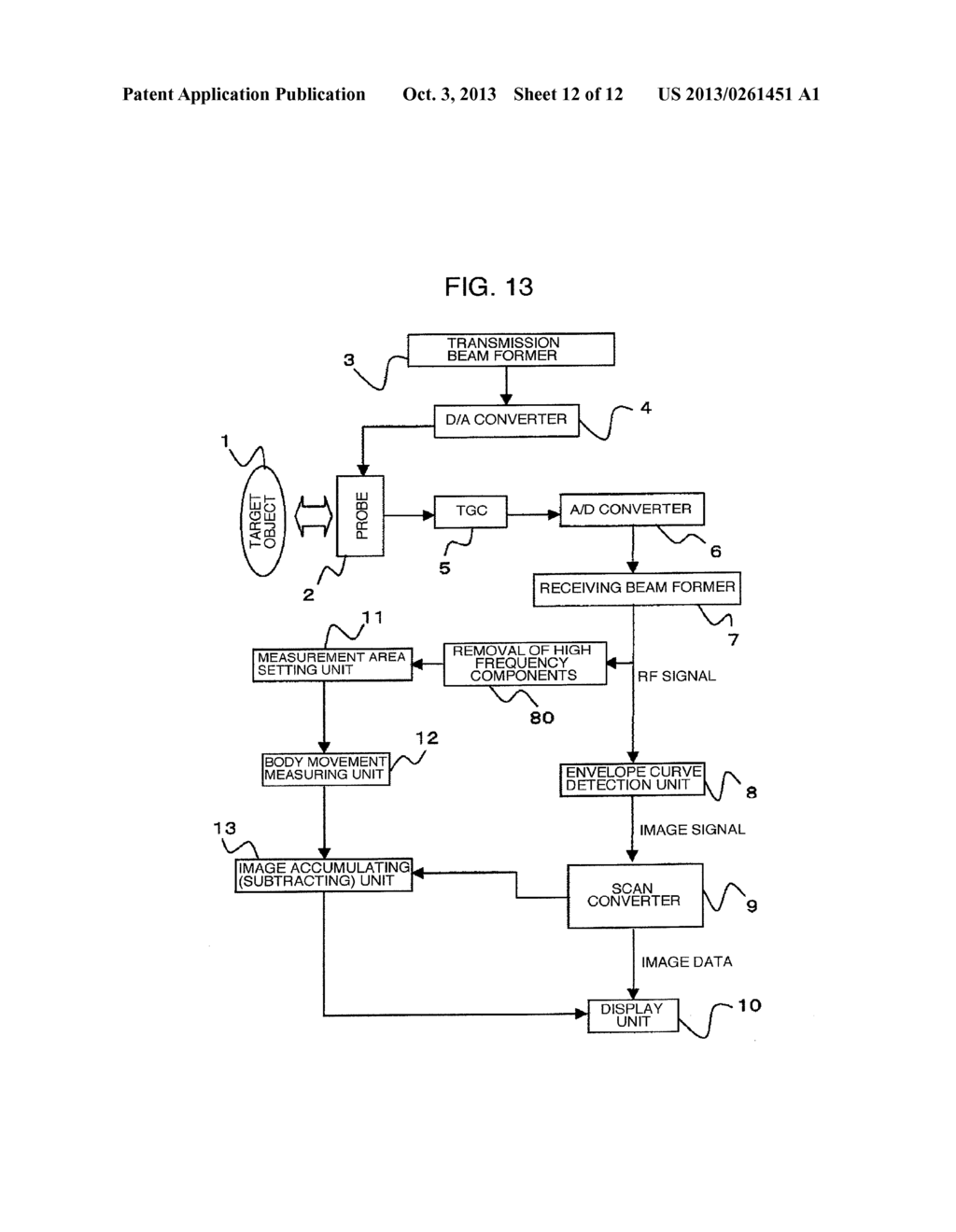 ULTRASONIC MEDICAL DIAGNOSTIC DEVICE FOR IMAGING CHANGES WITH TIME - diagram, schematic, and image 13