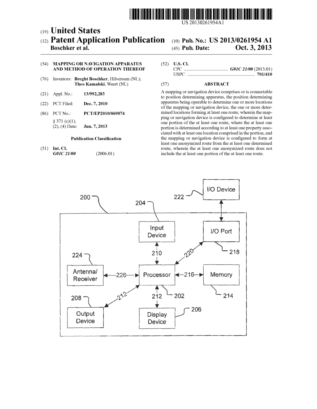 MAPPING OR NAVIGATION APPARATUS AND METHOD OF OPERATION THEREOF - diagram, schematic, and image 01