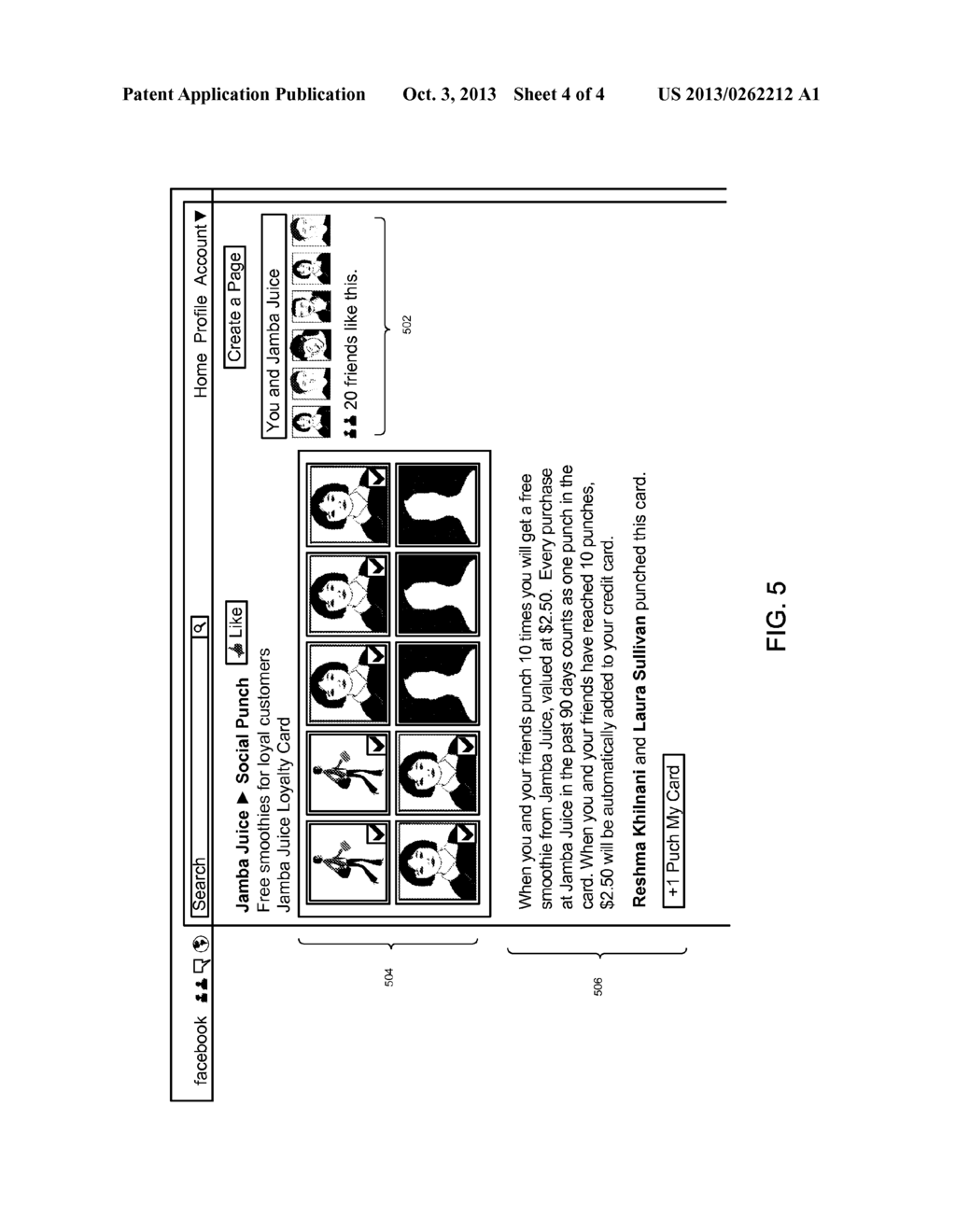 PUNCH CARD LOYALTY PROGRAM IN A SOCIAL NETWORKING SYSTEM - diagram, schematic, and image 05