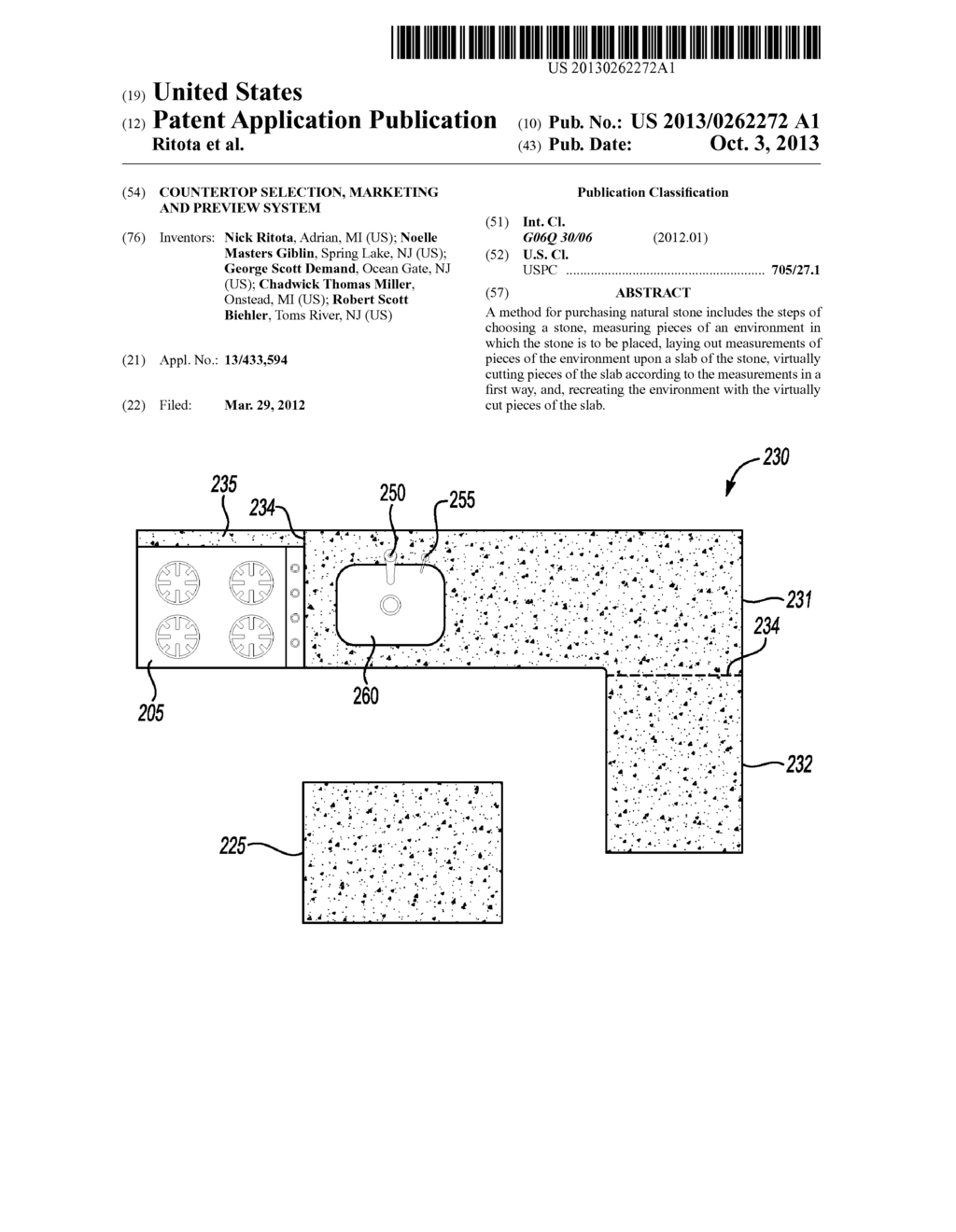 COUNTERTOP SELECTION, MARKETING AND PREVIEW SYSTEM - diagram, schematic, and image 01