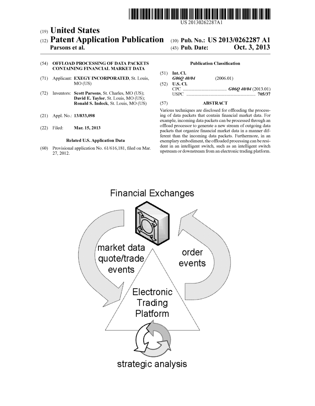 Offload Processing of Data Packets Containing Financial Market Data - diagram, schematic, and image 01