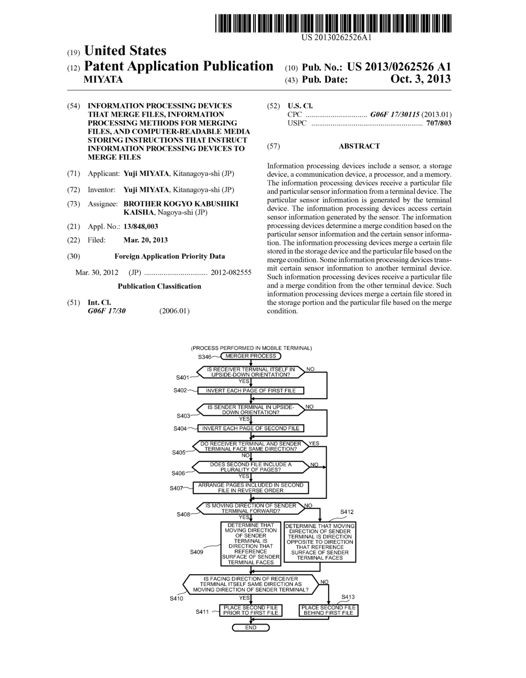 INFORMATION PROCESSING DEVICES THAT MERGE FILES, INFORMATION PROCESSING     METHODS FOR MERGING FILES, AND COMPUTER-READABLE MEDIA STORING     INSTRUCTIONS THAT INSTRUCT INFORMATION PROCESSING DEVICES TO MERGE FILES - diagram, schematic, and image 01