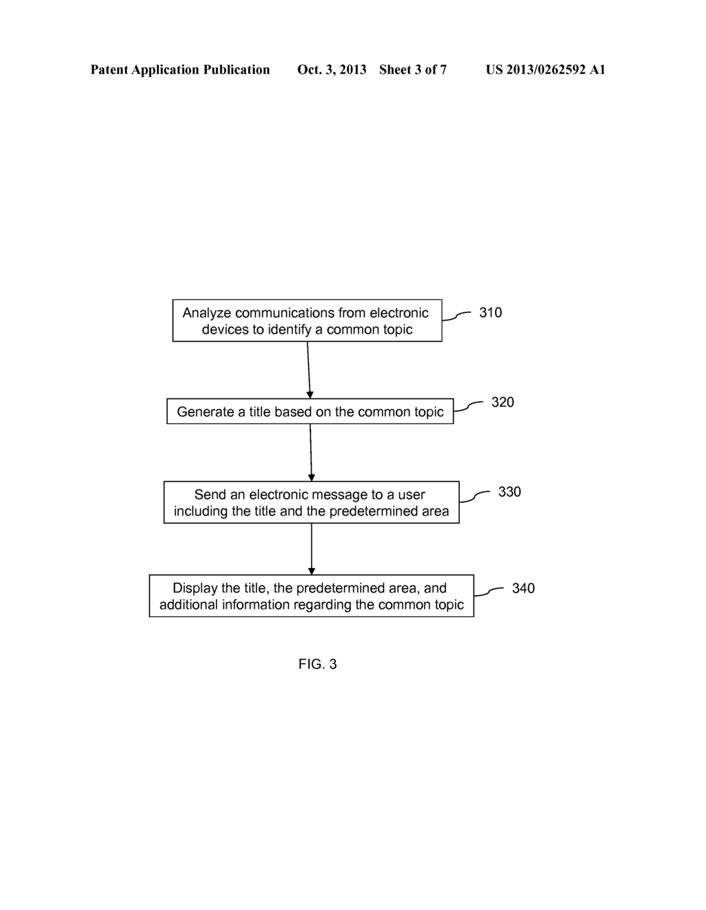 DETERMINING CROWD TOPICS FROM COMMUNICATIONS IN A FOCUS AREA - diagram, schematic, and image 04