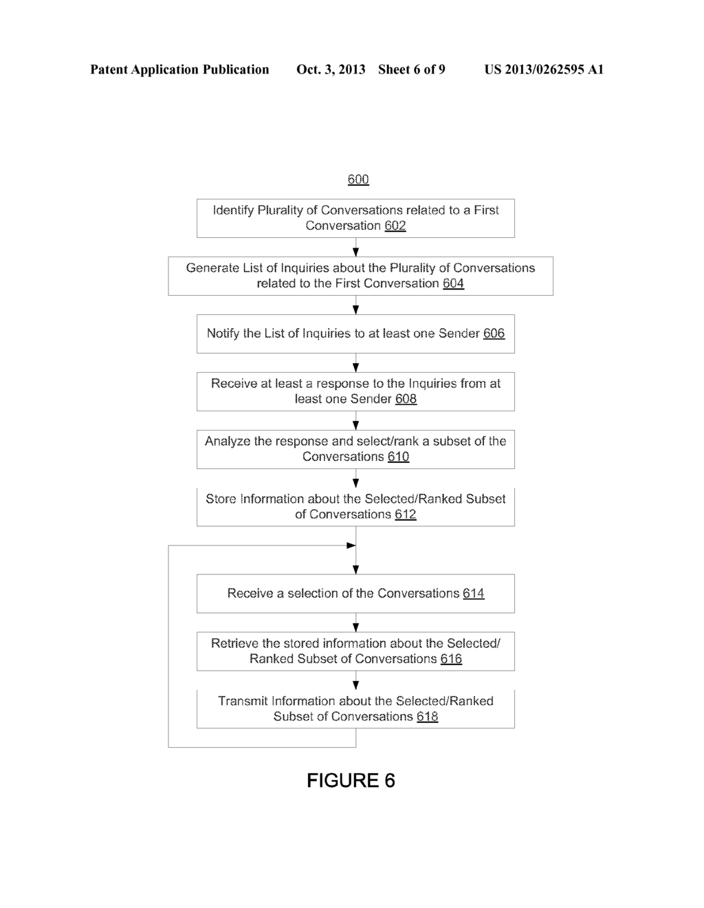 IDENTIFYING CONVERSATIONS IN A SOCIAL NETWORK SYSTEM HAVING RELEVANCE TO A     FIRST FILE - diagram, schematic, and image 07