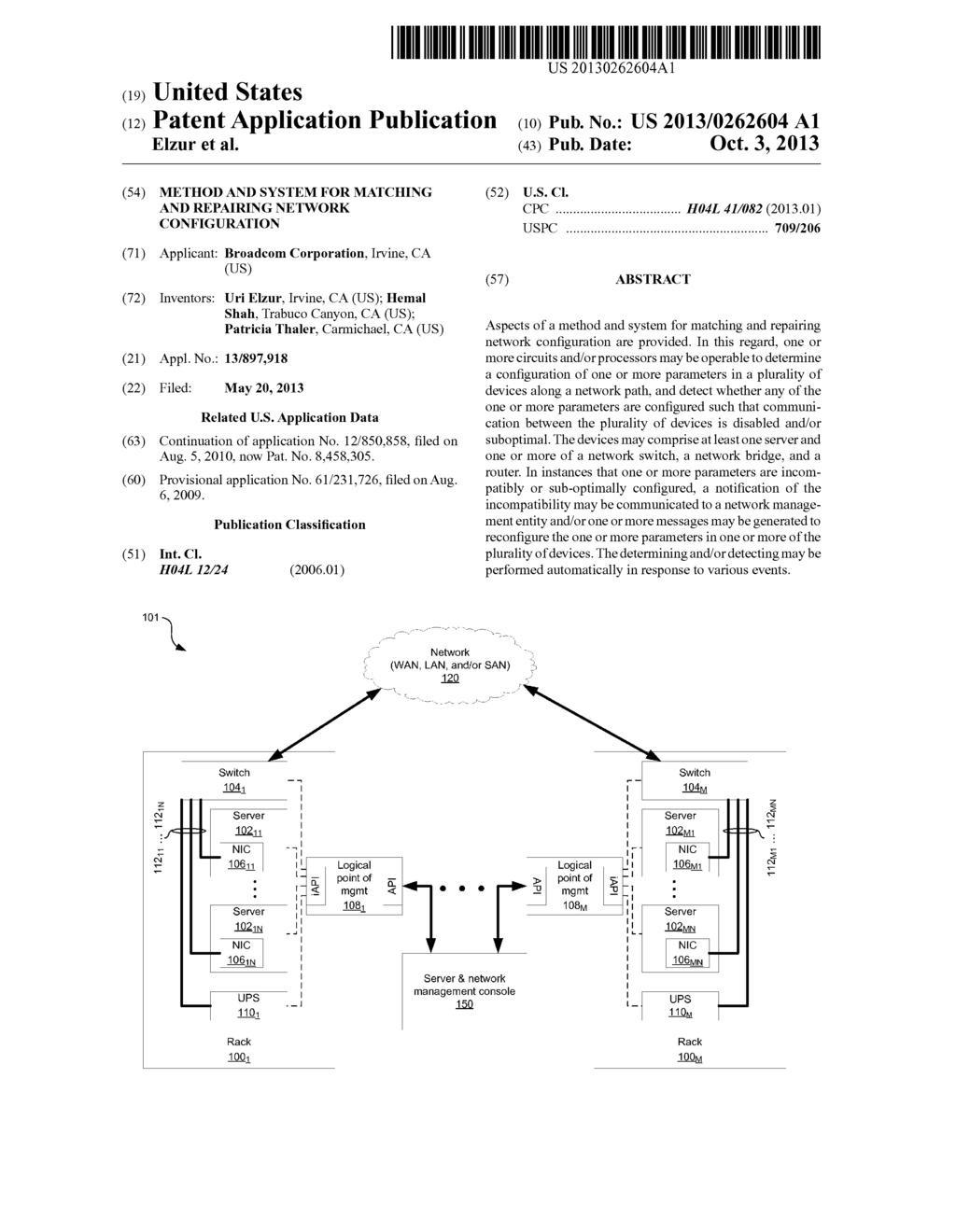 METHOD AND SYSTEM FOR MATCHING AND REPAIRING NETWORK CONFIGURATION - diagram, schematic, and image 01