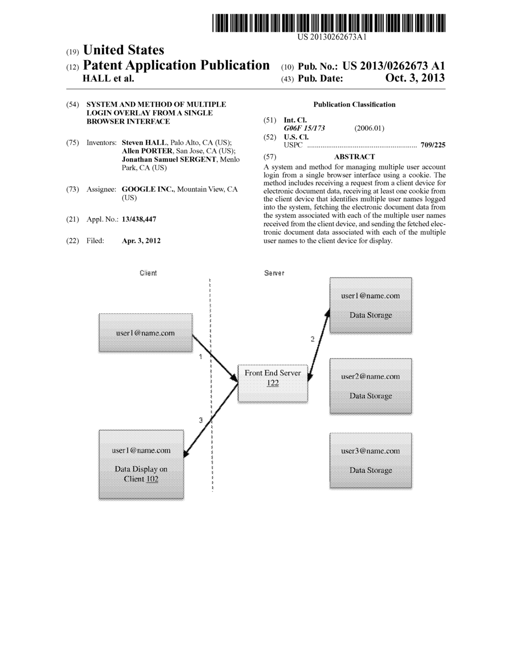 SYSTEM AND METHOD OF MULTIPLE LOGIN OVERLAY FROM A SINGLE BROWSER     INTERFACE - diagram, schematic, and image 01