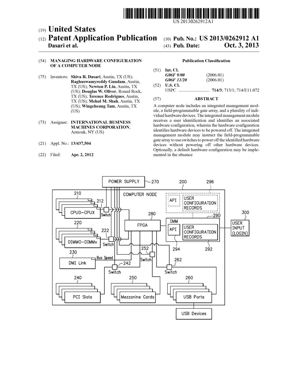 MANAGING HARDWARE CONFIGURATION OF A COMPUTER NODE - diagram, schematic, and image 01