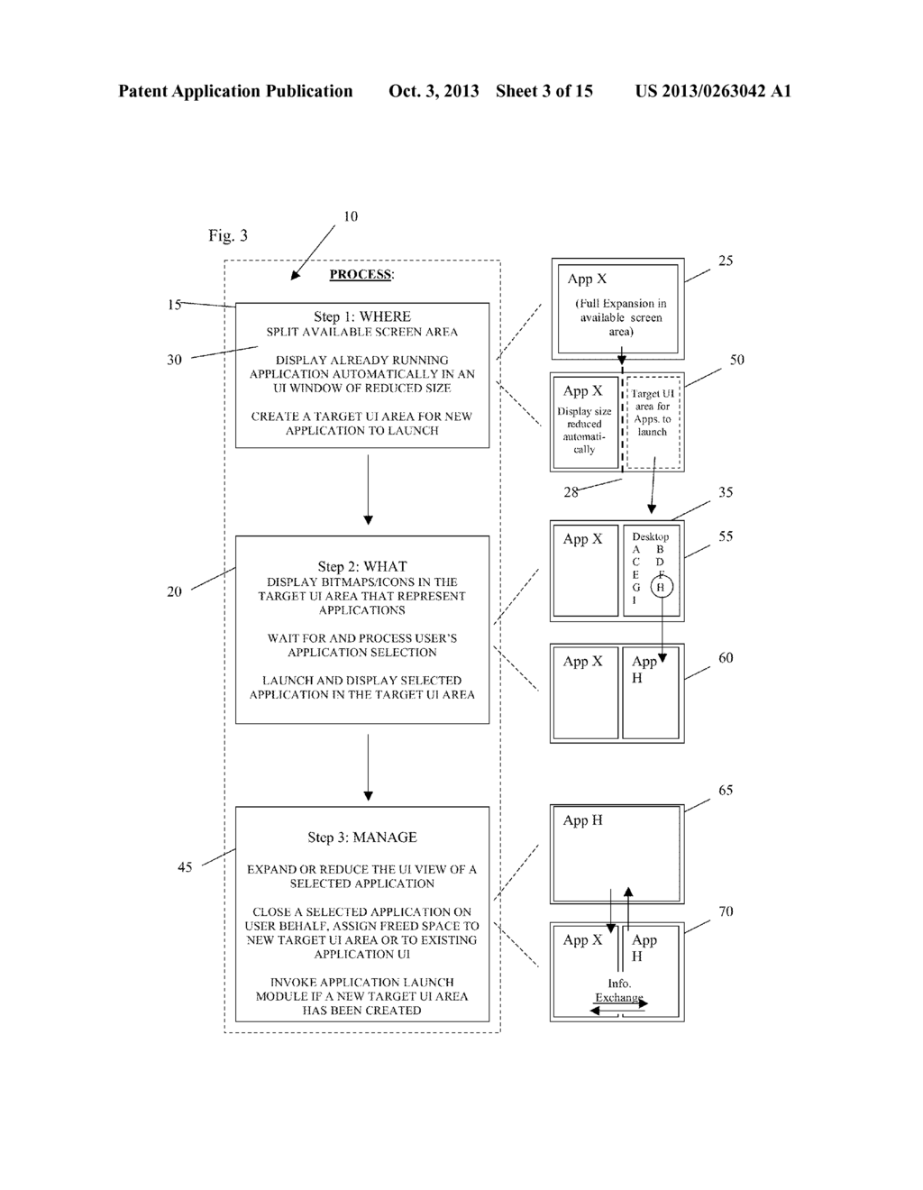 Method And System To Manage Multiple Applications and Corresponding     Display Status On A Computer System Having A Touch Panel Input Device - diagram, schematic, and image 04