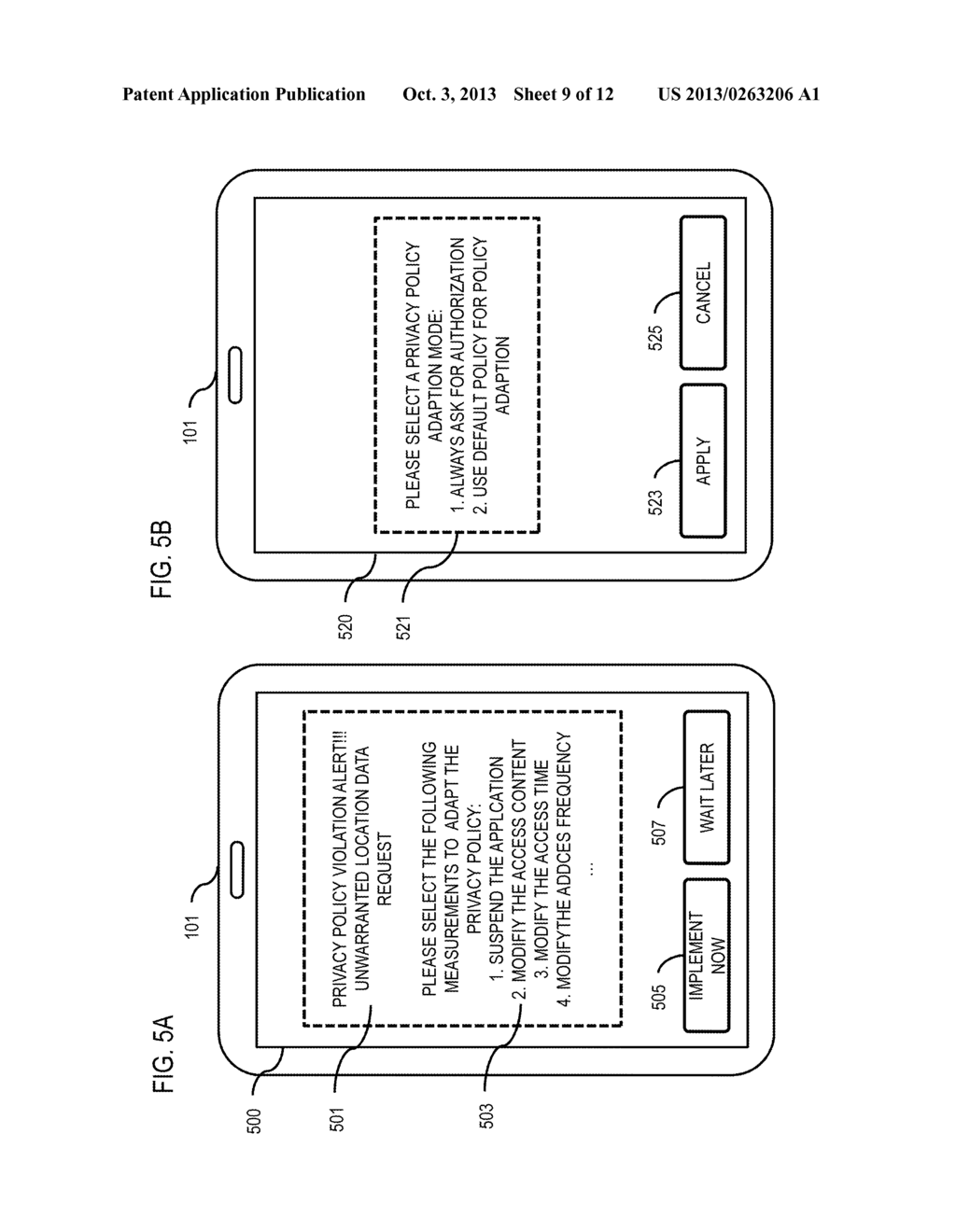 METHOD AND APPARATUS FOR POLICY ADAPTION BASED ON APPLICATION POLICY     COMPLIANCE ANALYSIS - diagram, schematic, and image 10