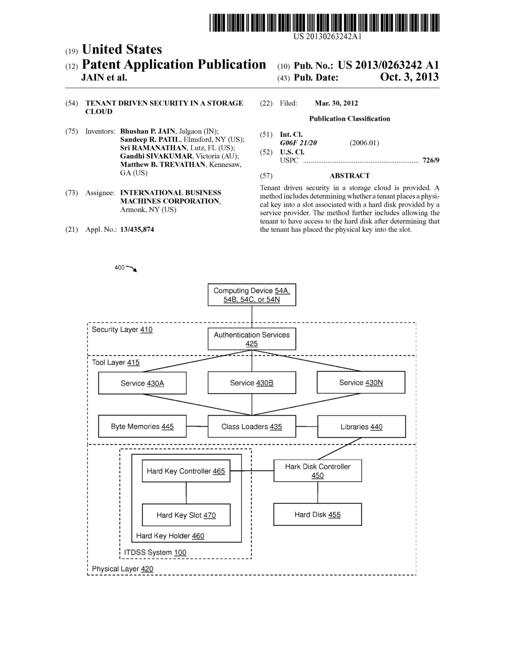 TENANT DRIVEN SECURITY IN A STORAGE CLOUD - diagram, schematic, and image 01