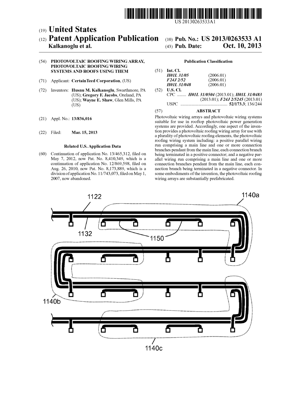 Photovoltaic Roofing Wiring Array, Photovoltaic Roofing Wiring Systems and     Roofs Using Them - diagram, schematic, and image 01