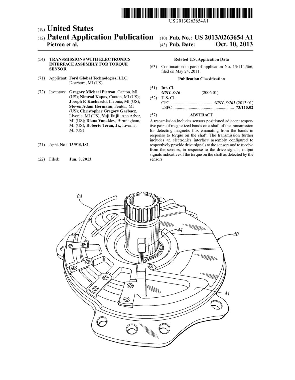 Transmissions with Electronics Interface Assembly for Torque Sensor - diagram, schematic, and image 01