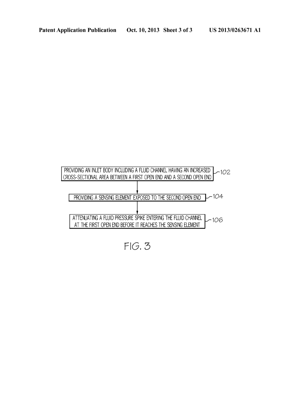 FLUID PRESSURE SPIKE ATTENUATION FEATURE FOR PRESSURE SENSING DEVICES - diagram, schematic, and image 04