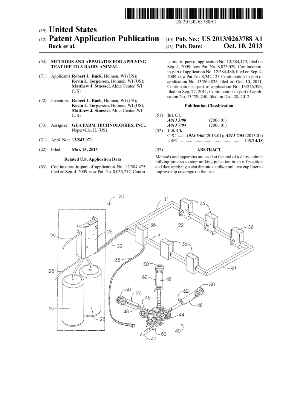 Methods and Apparatus for Applying Teat Dip to a Dairy Animal - diagram, schematic, and image 01