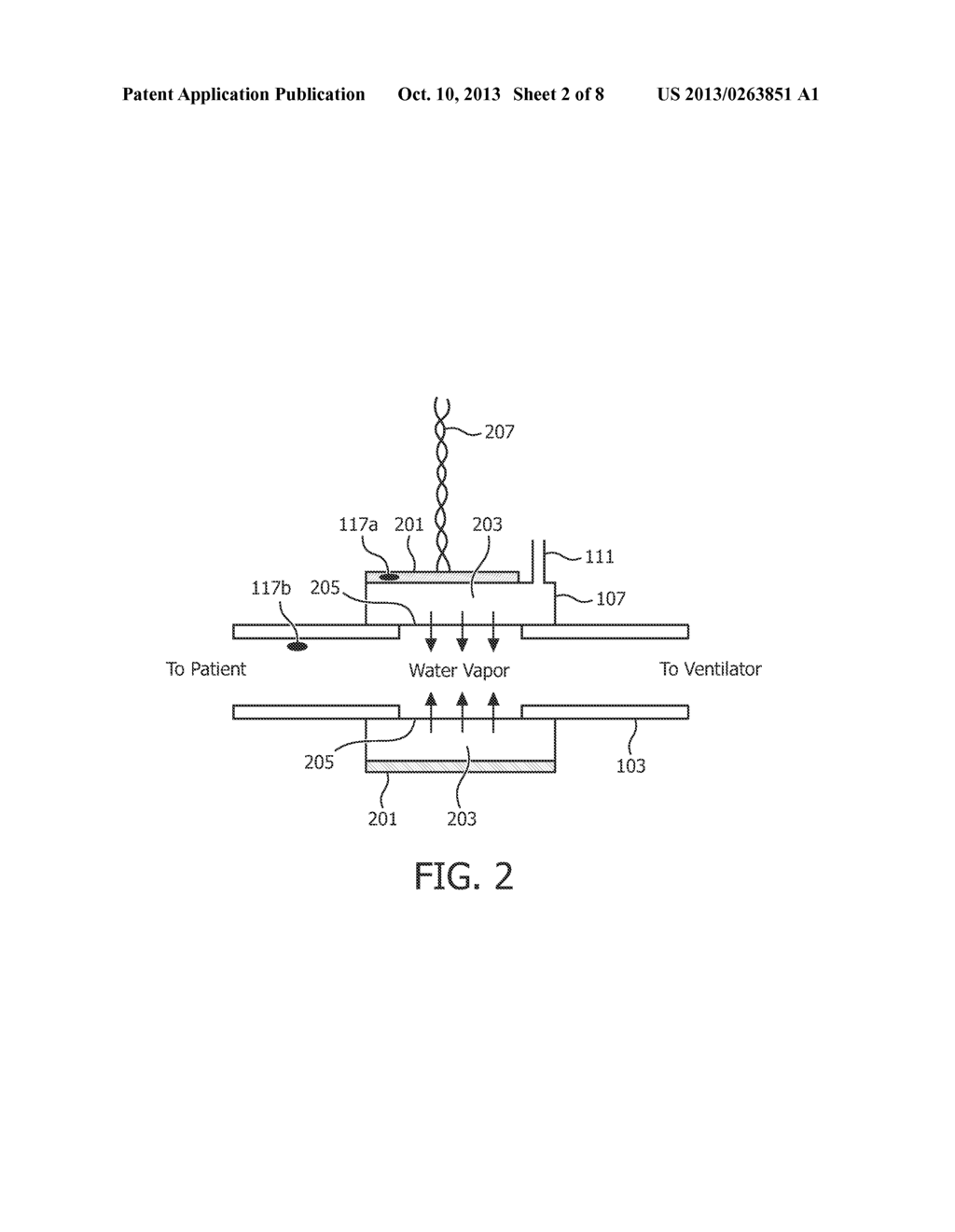 SYSTEM AND METHOD FOR ADMINISTERING HUMIDIFIED GAS TO A VENTILATED PATIENT - diagram, schematic, and image 03