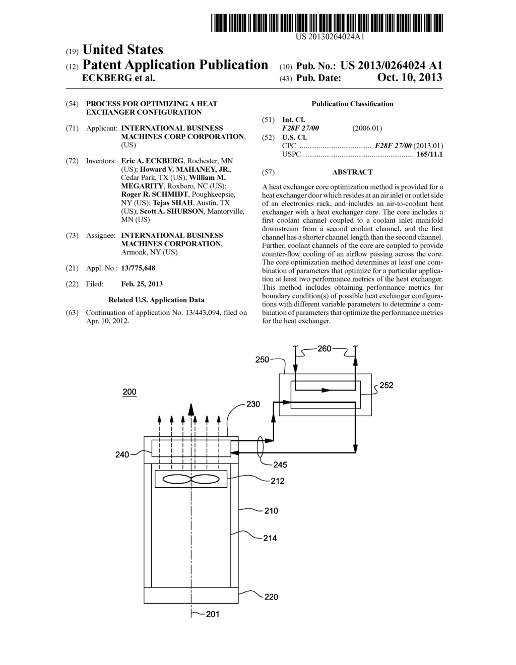 PROCESS FOR OPTIMIZING A HEAT EXCHANGER CONFIGURATION - diagram, schematic, and image 01