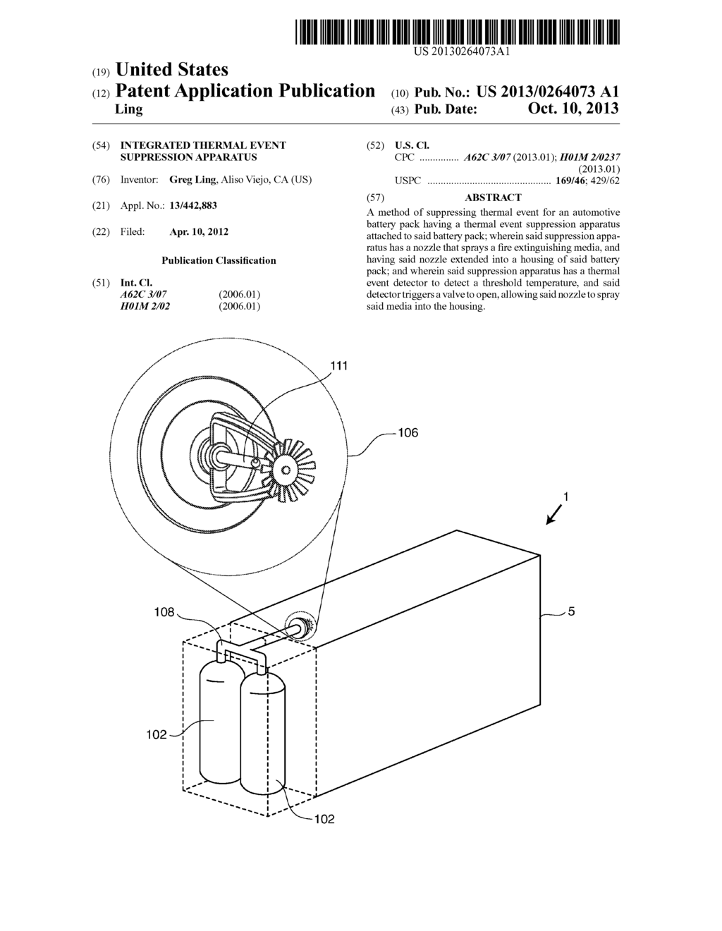 Integrated Thermal Event Suppression Apparatus - diagram, schematic, and image 01