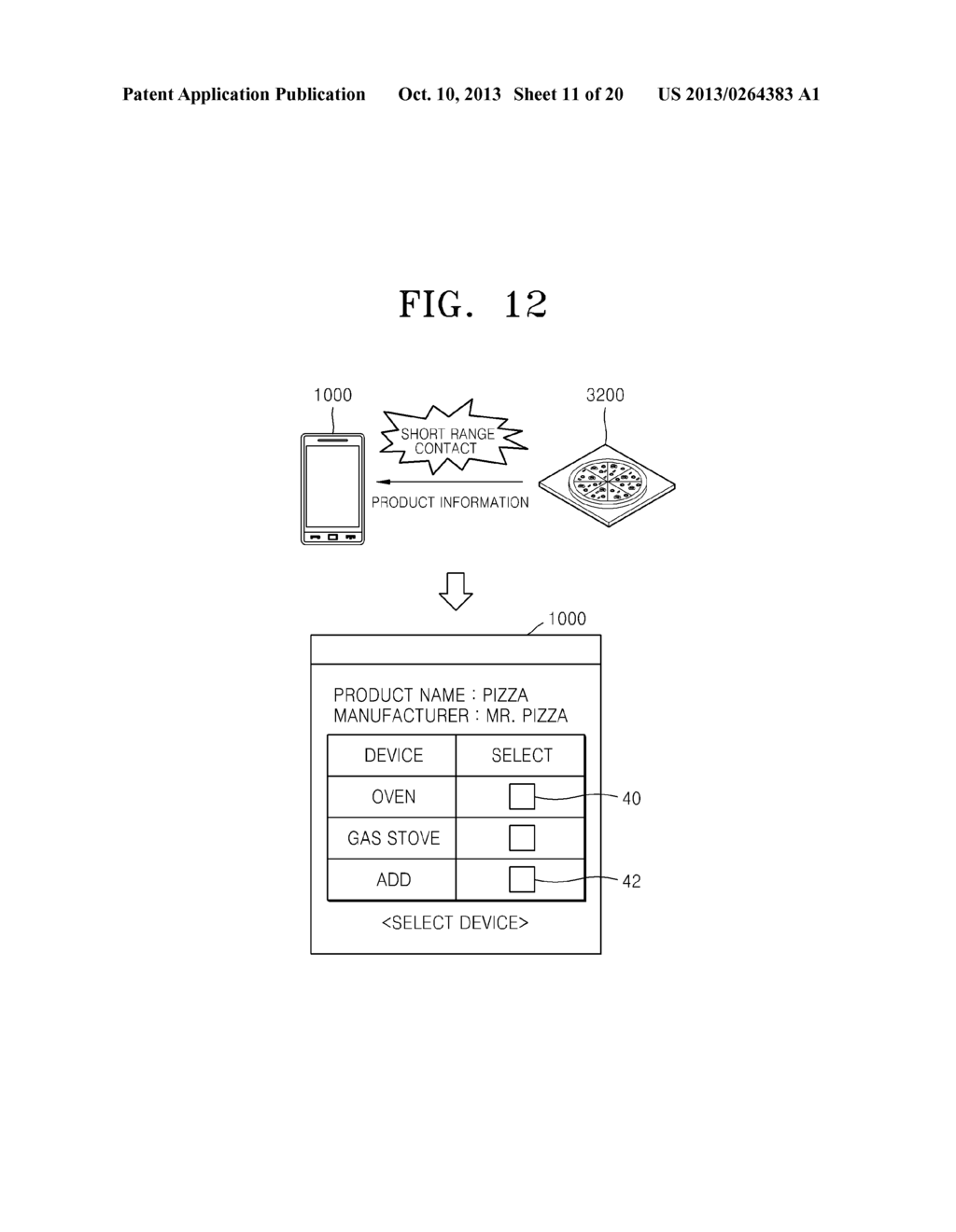 SYSTEM AND METHOD OF PROVIDING CONTROL INFORMATION TO DEVICE REGARDING     PRODUCT - diagram, schematic, and image 12