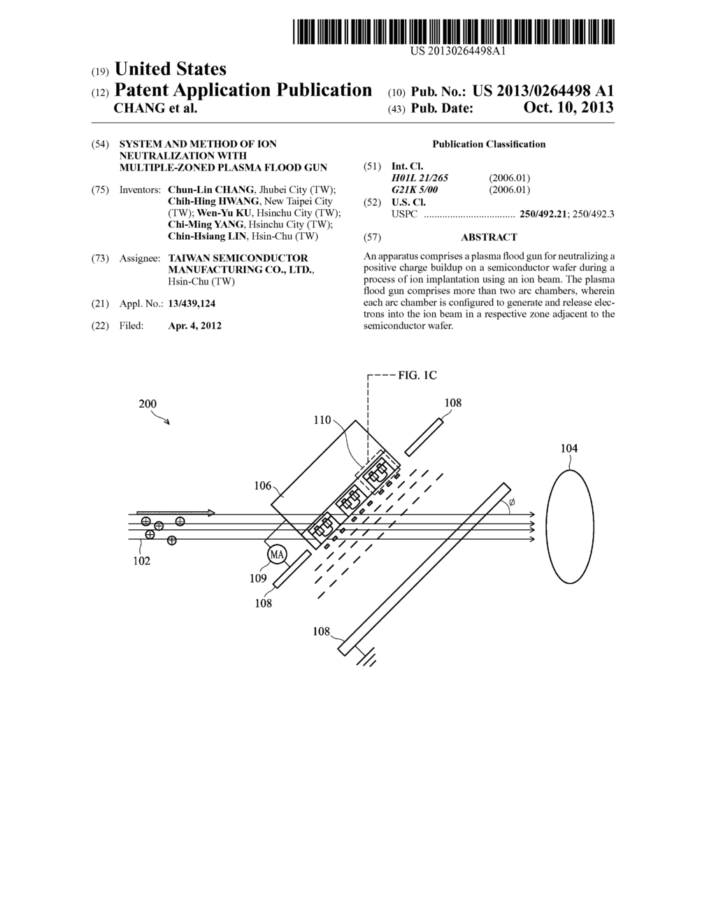 SYSTEM AND METHOD OF ION NEUTRALIZATION WITH MULTIPLE-ZONED PLASMA FLOOD     GUN - diagram, schematic, and image 01