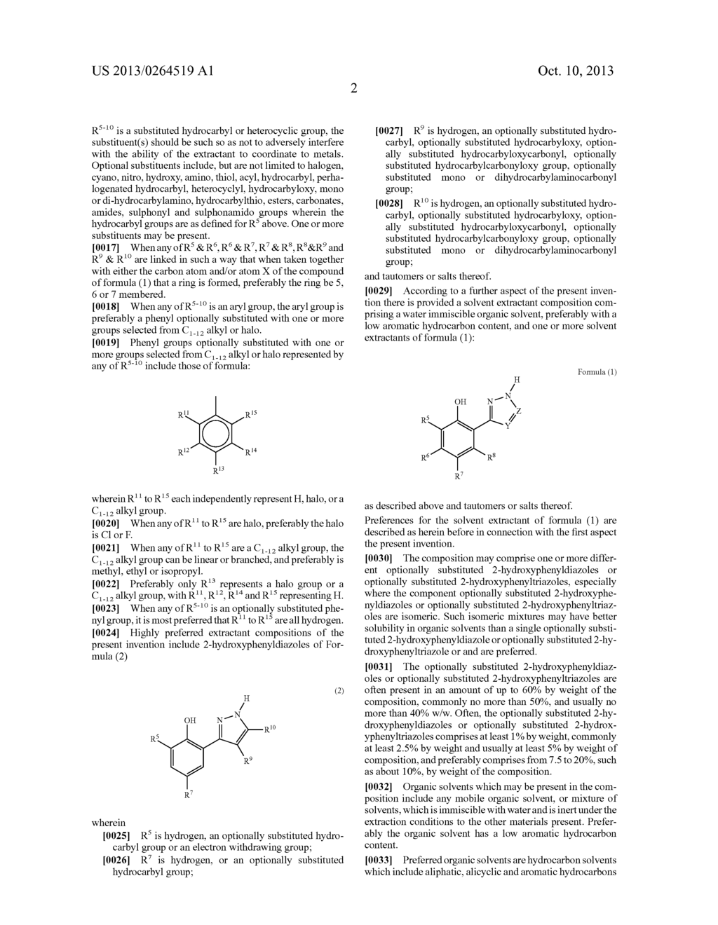Phenoxypyrazole Composition and Process for the Solvent Extraction of     Metals - diagram, schematic, and image 03