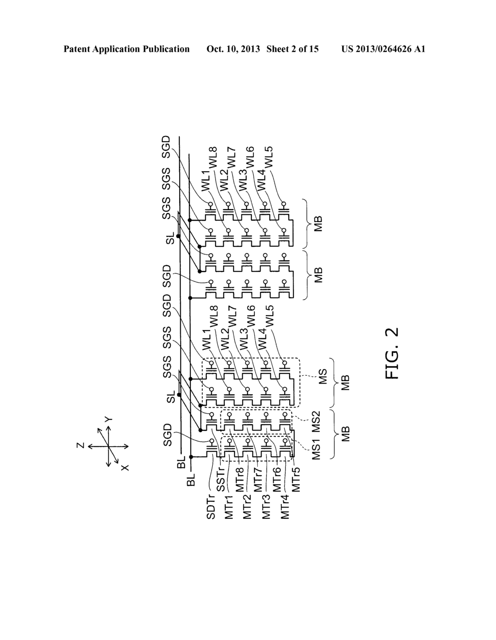 NONVOLATILE SEMICONDUCTOR MEMORY DEVICE AND METHOD FOR MANUFACTURING SAME - diagram, schematic, and image 03