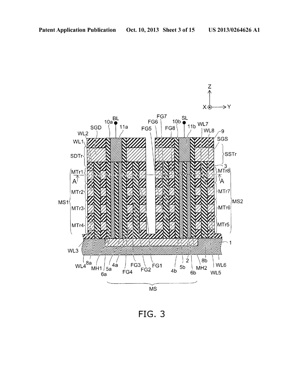 NONVOLATILE SEMICONDUCTOR MEMORY DEVICE AND METHOD FOR MANUFACTURING SAME - diagram, schematic, and image 04