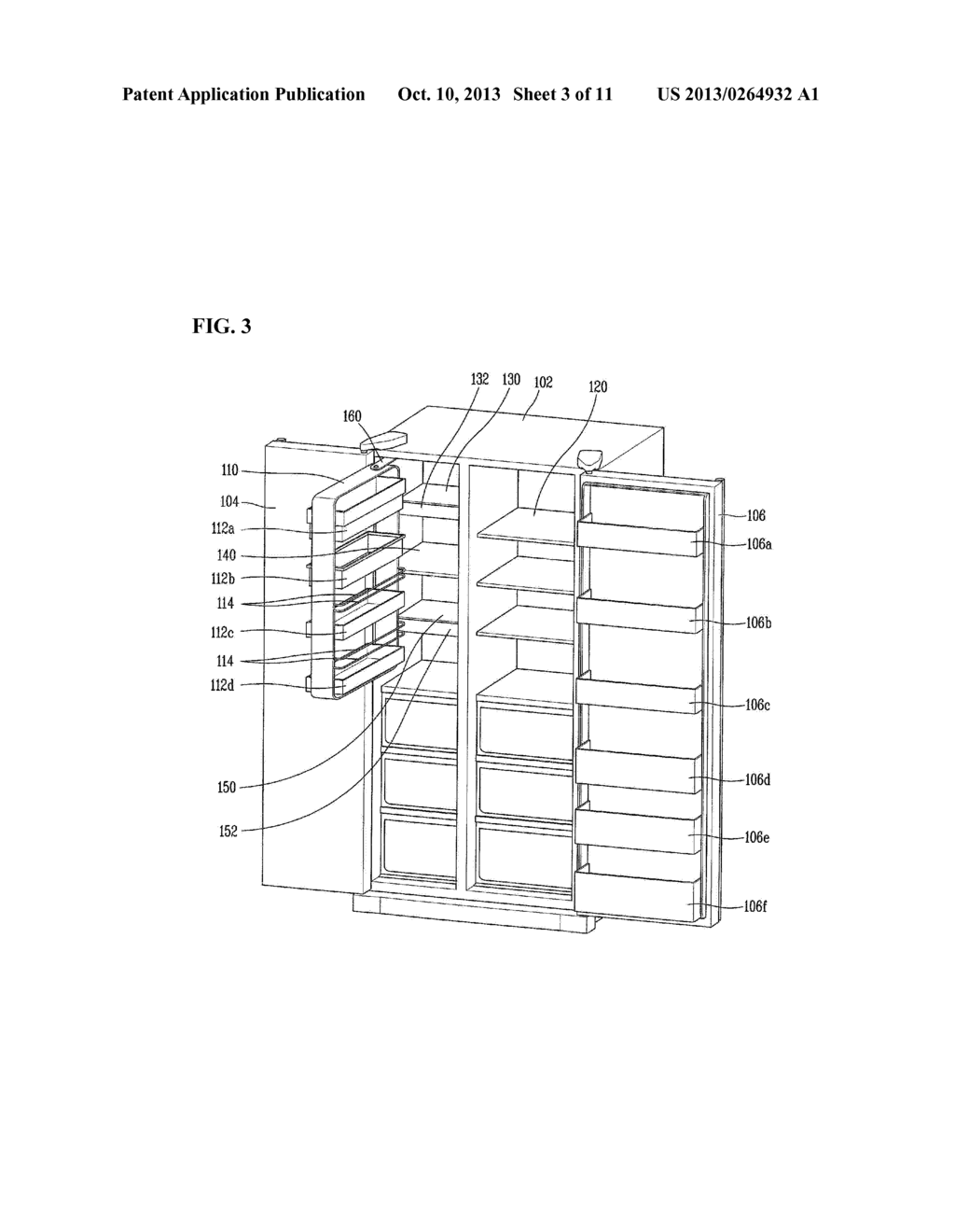 REFRIGERATOR WITH SPLIT TYPE SHELVES - diagram, schematic, and image 04