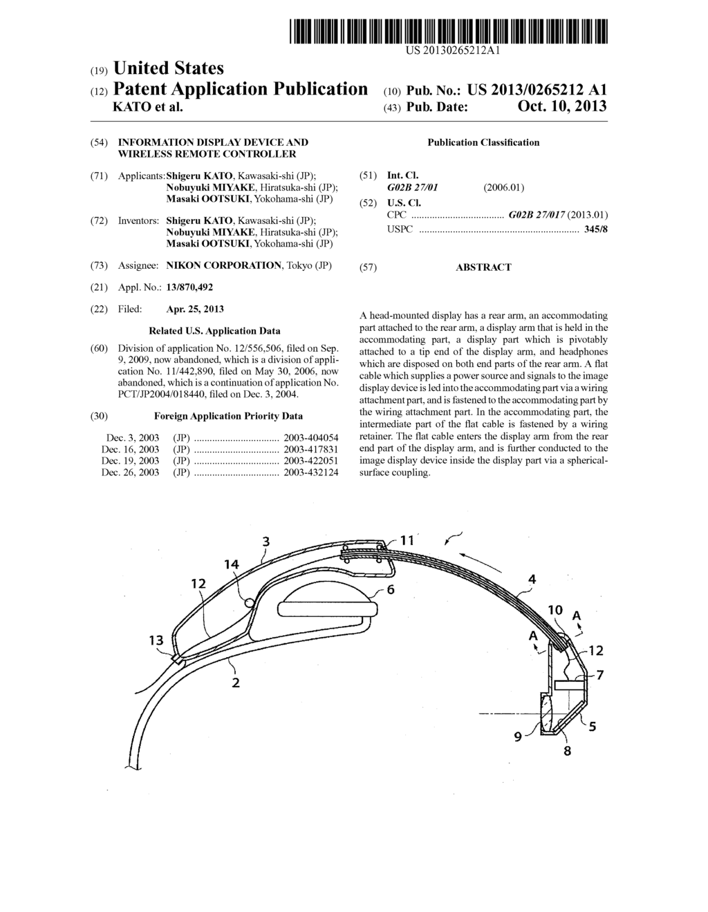 INFORMATION DISPLAY DEVICE AND WIRELESS REMOTE CONTROLLER - diagram, schematic, and image 01