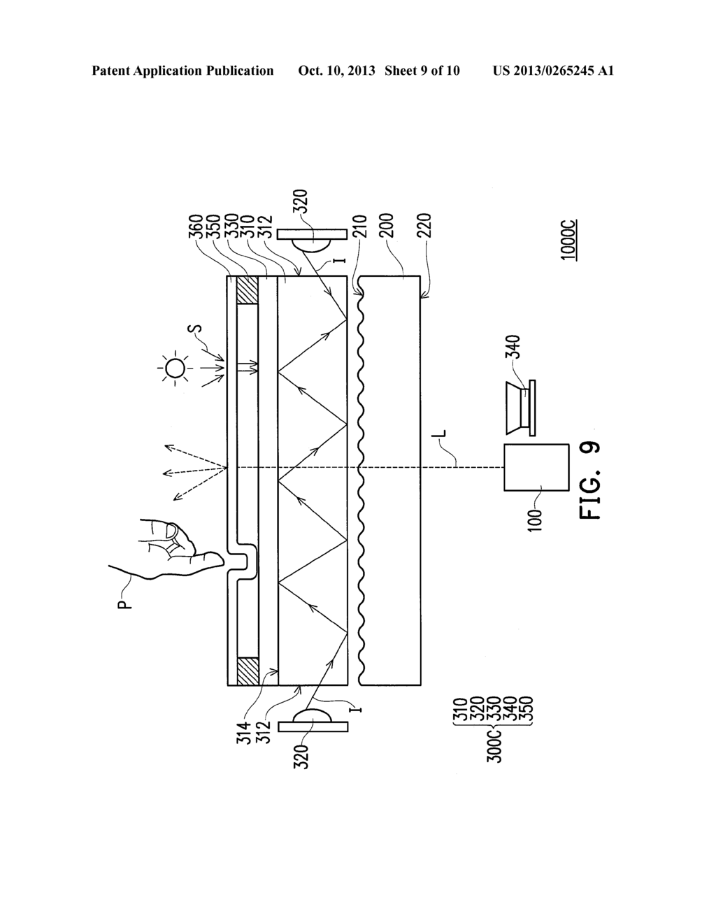 TOUCH DEVICE AND TOUCH PROJECTION SYSTEM USING THE SAME - diagram, schematic, and image 10