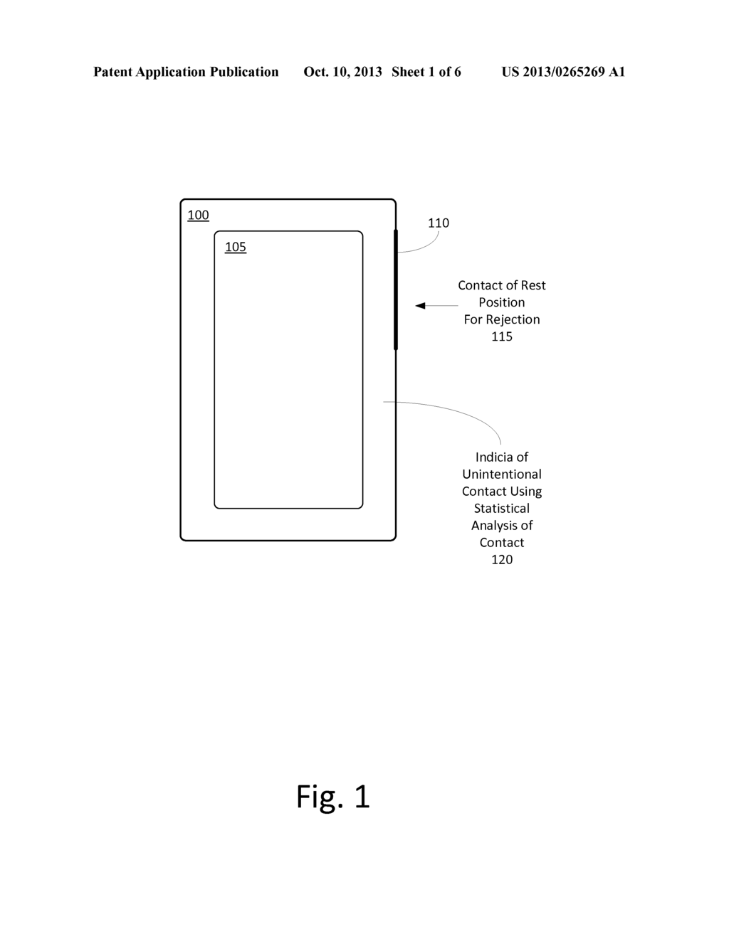 MOBILE DEVICE REJECTION OF UNINTENTIONAL TOUCH SENSOR CONTACT - diagram, schematic, and image 02